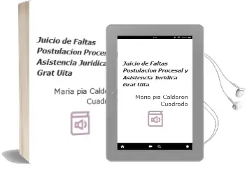 Descargar AudioLibro Juicio de Faltas, Postulacion Procesal y Asistencia Juridica Grat Uita de Maria Pia Calderon Cuadrado año 1998