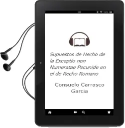 Descargar AudioLibro Supuestos de Hecho de la Exceptio non Numeratae Pecunide en el de Recho Romano de Consuelo Carrasco Garcia año 2000