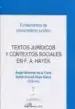 AudioLibro Textos Juridicos y Contextos Sociales en F.A. Hayek: Fundamentos de Conocimiento Juridico de Angel Sanchez De La Torre