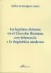 AudioLibro La Legitima Defensa en el Derecho Romano con Referencia a la Dogm Atica Moderna de Esther Dominguez Lopez